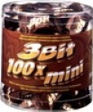 3 bit chocolate bar tube 100 mini chocolate bars - product's photo